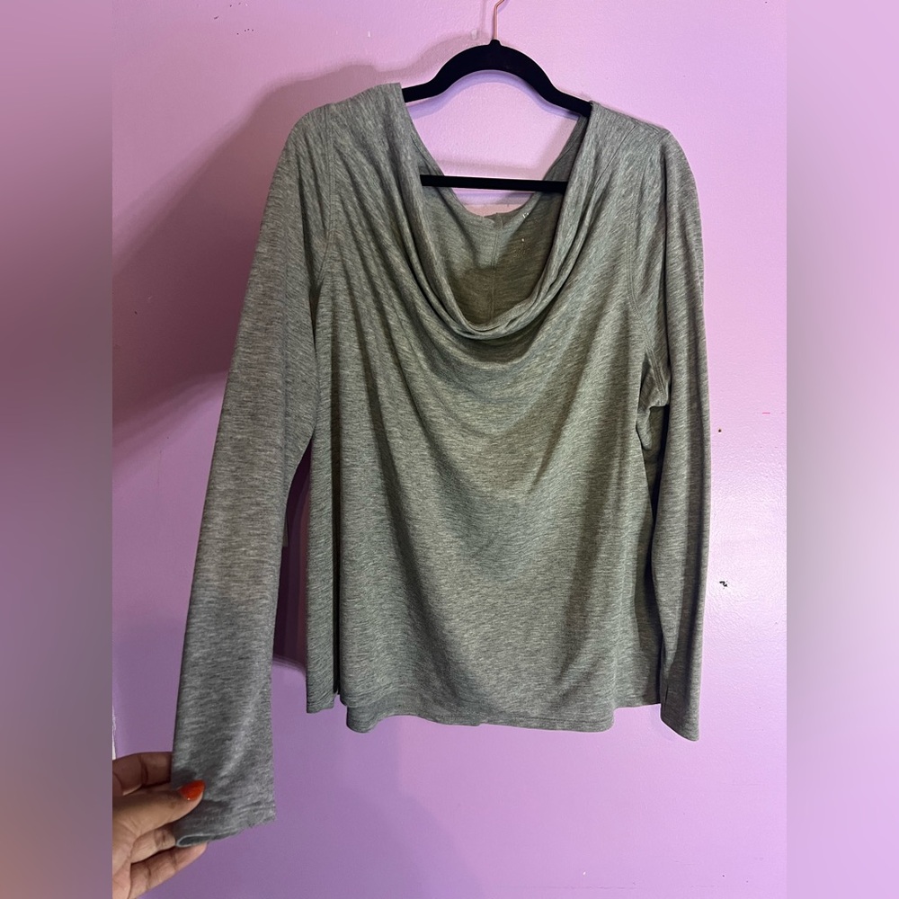 Lane Bryant Heather Gray Long Sleeve Top